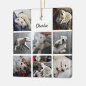 Puppy Photo Collage Cute Dog Keramisch Ornament (Links)