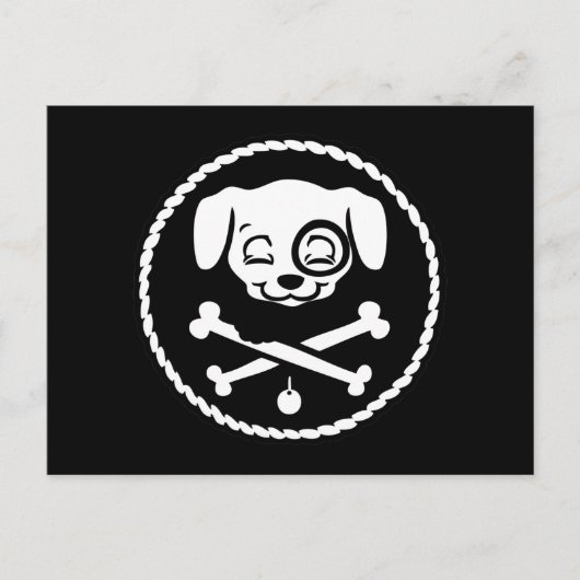 Puppy Pirate Briefkaart (Voorkant)