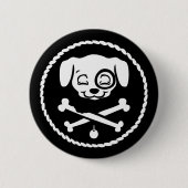 Puppy Pirate Ronde Button 5,7 Cm (Voorkant)
