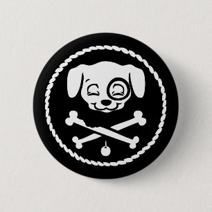 Puppy Pirate Ronde Button 5,7 Cm