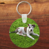 Puppy Pit Bull T-Bone Sleutelhanger (Voorkant)