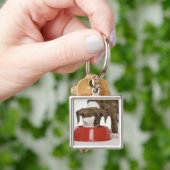 Puppy pitbull eet uit gerecht sleutelhanger (Hand)