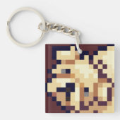 Puppy Pixelart, Pixel Art  Sleutelhanger (Voorkant)