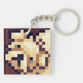 Puppy Pixelart, Pixel Art  Sleutelhanger (Achterkant)