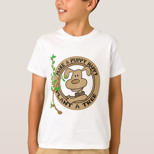 Puppy Plant a Tree Tshirts en Gifts (Voorkant)