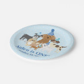Puppy Plate Personalized for your Birthday Papieren Bordje (Gekanteld)