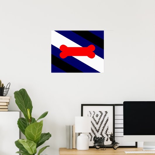 Puppy Play Pride Flag 20 x 16 inch, Poster (Thuiskantoor)