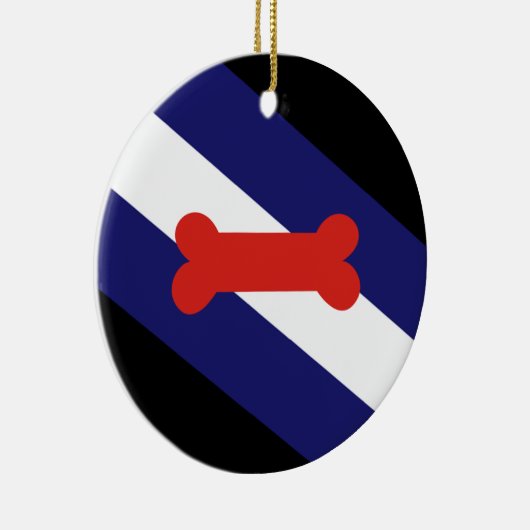 Puppy Play Pride Flag Keramisch Ornament (Rechts)