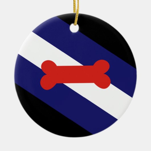 Puppy Play Pride Flag Keramisch Ornament (Voorkant)
