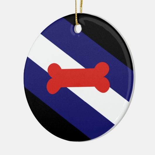 Puppy Play Pride Flag Keramisch Ornament (Links)
