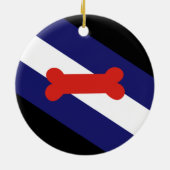 Puppy Play Pride Flag Keramisch Ornament (Achterkant)