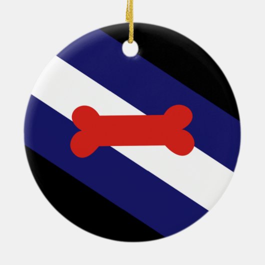 Puppy Play Pride Flag Keramisch Ornament (Achterkant)