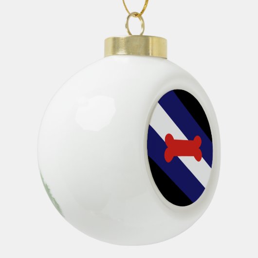 Puppy Play Pride Flag Keramische Bal Ornament (Links)