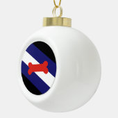 Puppy Play Pride Flag Keramische Bal Ornament (Rechts)