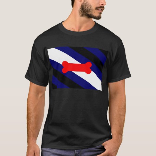 Puppy Play Pride Flag Mannen Basic Dark T-Shirt (Voorkant)