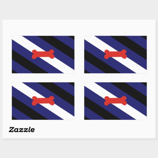 Puppy Play Pride Flag Rechthoekige Sticker (Vel)