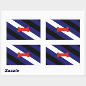 Puppy Play Pride Flag Rechthoekige Sticker (Vel)