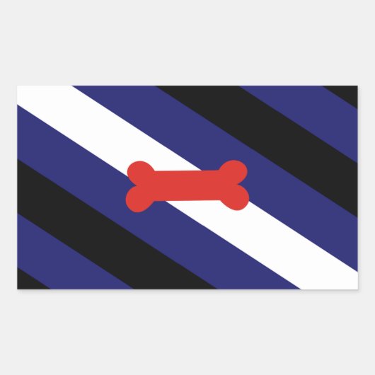 Puppy Play Pride Flag Rechthoekige Sticker (Voorkant)