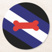 Puppy Play Pride Flag Ronde Kartonnen Onderzetter (Voorkant)