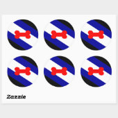 Puppy Play Pride Flag Ronde Sticker (Vel)