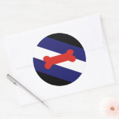 Puppy Play Pride Flag Ronde Sticker (Envelop)