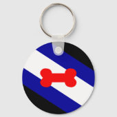 Puppy Play Pride Flag Sleutelhanger (Voorkant)