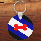 Puppy Play Pride Flag Sleutelhanger (Voorkant)