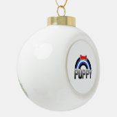 Puppy Play Pride Keramische Bal Ornament (Links)