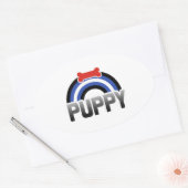 Puppy Play Pride Ovale Sticker (Envelop)