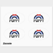 Puppy Play Pride Ovale Sticker (Vel)
