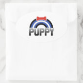 Puppy Play Pride Ovale Sticker (Tas)