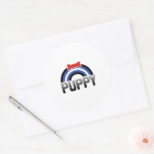 Puppy Play Pride Ronde Sticker (Envelop)