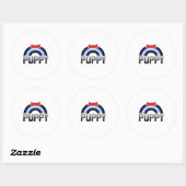 Puppy Play Pride Ronde Sticker (Vel)