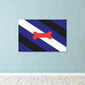 Puppy Play Pride Vlag Canvas Afdruk (Insitu (Houten vloer))