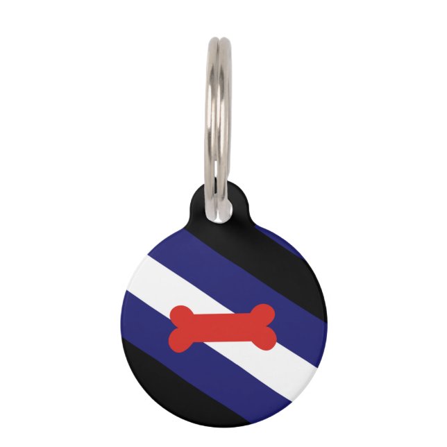 Puppy Play Pride Vlag Huisdierpenning (Voorkant)