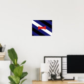 Puppy Play Pride Vlag Poster (Thuiskantoor)