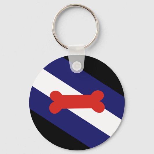 Puppy Play Pride Vlag Sleutelhanger (Voorkant)