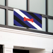 Puppy Play Pride Vlag Spandoek (Buitenkant Gebouw)