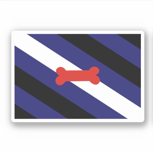 Puppy Play Pride Vlag Sticker (Voorkant)