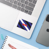 Puppy Play Pride Vlag Sticker (Laptop met iPhone)