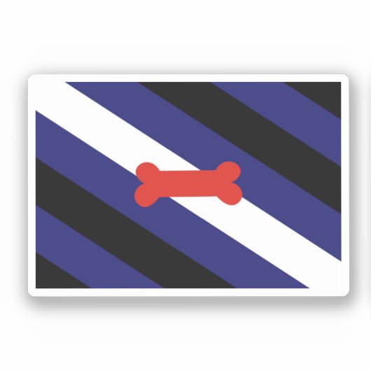 Puppy Play Pride Vlag Sticker (Voorkant)
