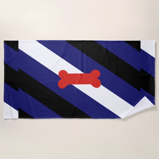 Puppy Play Pride Vlag Strandlaken (Voorkant)
