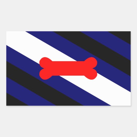 Puppy Play Pride Vlaggenrechthoek Stickers Glanzen (Voorkant)