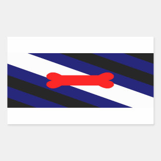 Puppy Play Pride Vlaggenrechthoek Stickers Glanzen