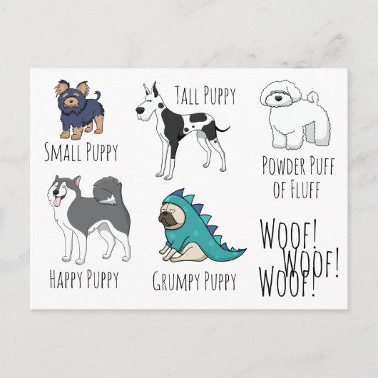 Puppy Poem Briefkaart (Voorkant)
