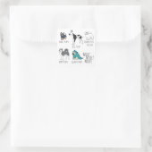 Puppy Poem Vierkante Sticker (Tas)