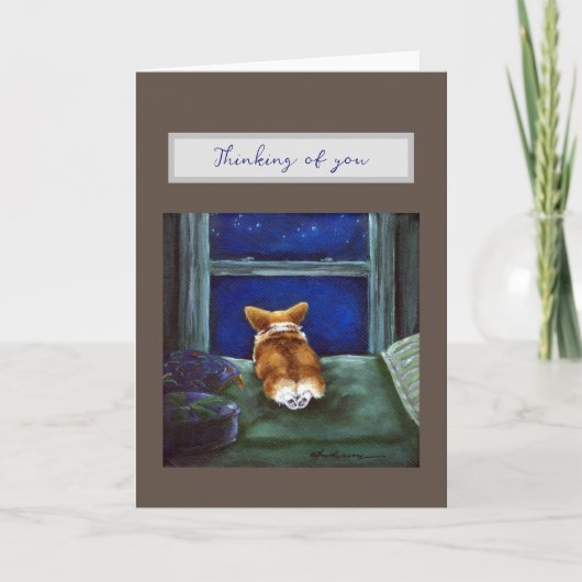 Puppy Ponders Folded Note Card Notitiekaartje (Voorkant)