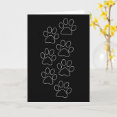 Puppy Pootafdrukken Hond Prints Papa Pup Moeder Go Kaart (Gele Bloem)