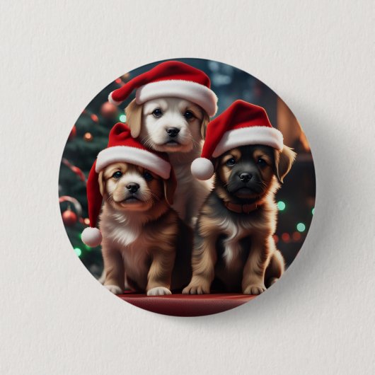 Puppy Pooten Knop Ronde Button 5,7 Cm (Voorkant)