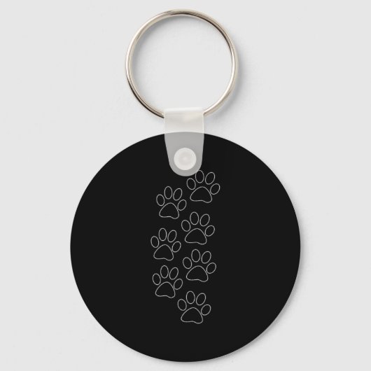 Puppy Pootjes Hond Prints Papa Pup Mam Goed Jongen Sleutelhanger (Voorkant)